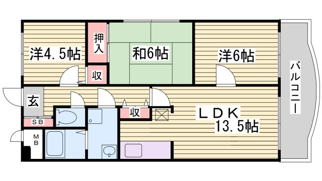 グラースガーデン今宿の間取り
