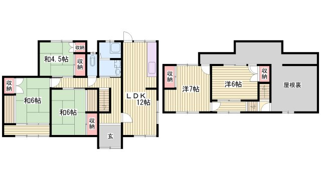 飾東町庄河口貸家の間取り