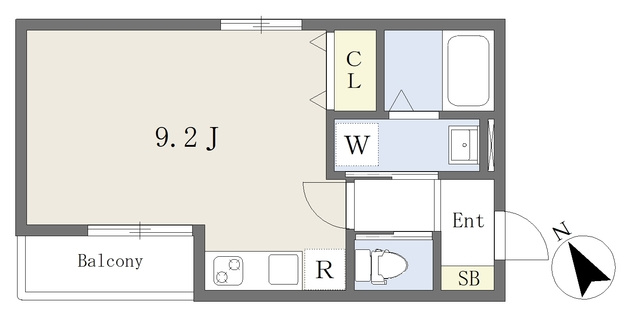 ★設備充実！南西向き角部屋ワンルーム★