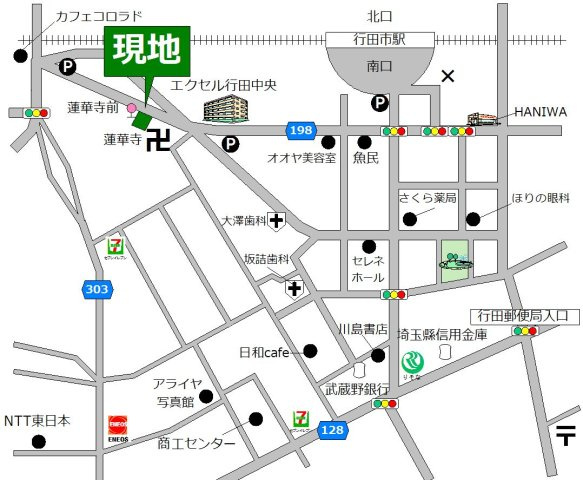 埼玉県行田市忍１丁目土地　19坪の地図