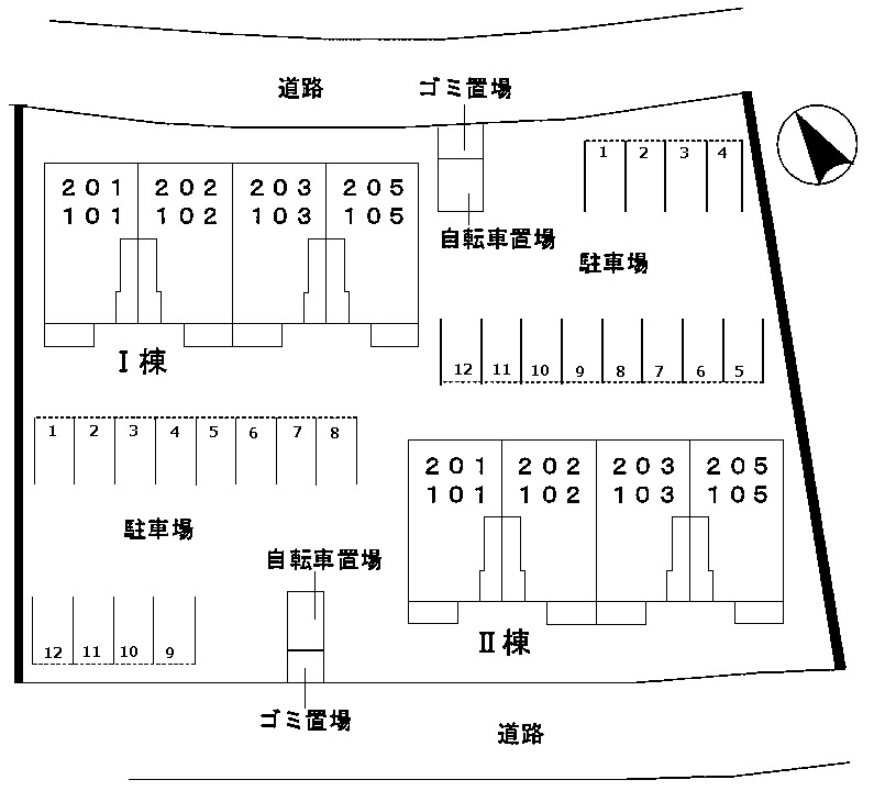 プロムナード壱番館の区画図