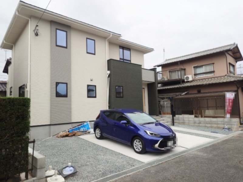 ーmokuーモクー小倉南区上貫２丁目３期　【小倉南区　新築戸建て】の外観|駐車スペースは２台可能♪【小倉南区　新築戸建て】