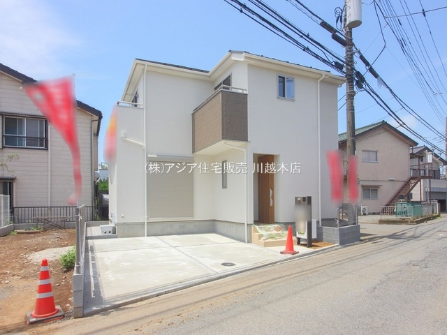 川越市南大塚１丁目　新築戸建の前面道路含む現地写真|B号棟　前面道路含む外観　