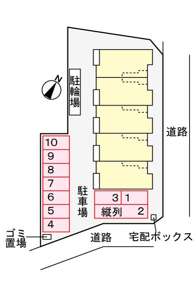 パーク・ヒルズ利根　四番館の駐車場|駐車場