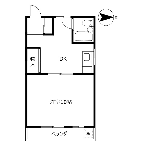 城ノ内コーポの間取り