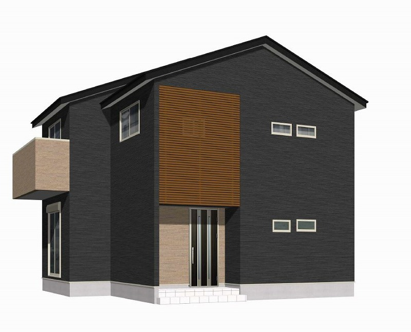 SUN COURT－サンコート－小倉南区横代北町５丁目　【小倉南区　新築戸建て】の外観パース|SUN COURT－サンコート－小倉南区横代北町５丁目　【小倉南区　新築戸建て】