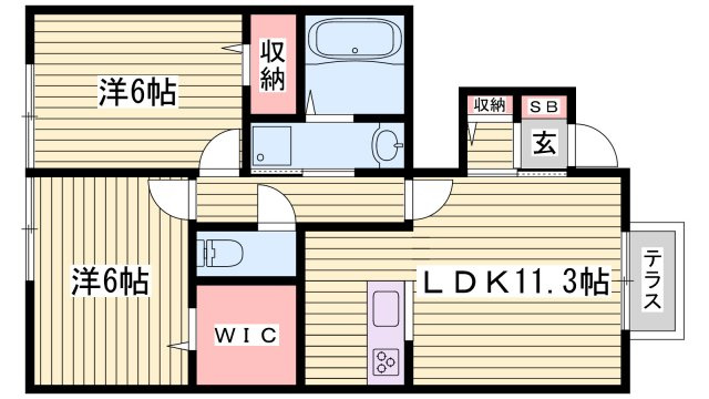 モアナ B棟の間取り