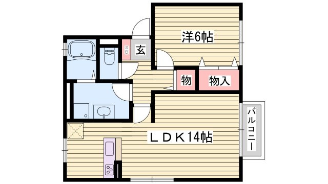 リビングタウン加古川西　Bの間取り