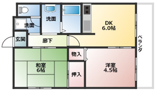 【間取り】 | ピュアー高安