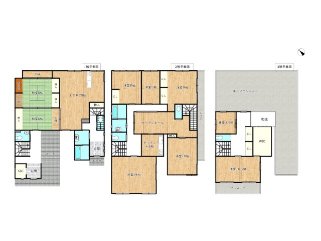 姫路市東延末2丁目／中古戸建の間取り