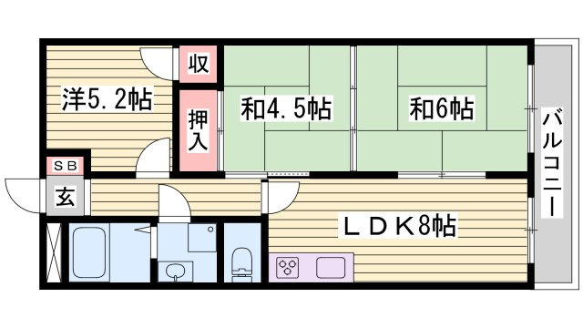 リゾティ英賀保の間取り