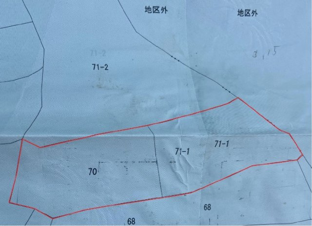 【土地図】 | 玉名市岱明町庄山　土地341坪　 | ☆約341坪・間口20ｍ、奥行き約55ｍの土地！☆