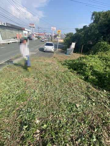 【外観】 | 玉名市岱明町庄山 | ☆県道347号線　日産プリンス玉名店様の道路向いの土地！☆