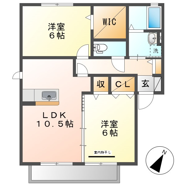 アシュランスBの間取り