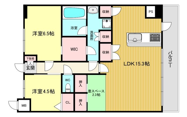 【間取り】 | Ｌａ・Ｄｏｕｃｅｕｒ西宮北口
