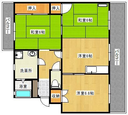 ロイヤルマンション国分の間取り