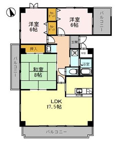 コーポ堂の前の間取り