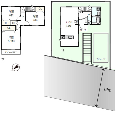 【参考プラン】 | 高槻市日吉台四番町　売土地 | 【参考プラン例】
建物価格:2080万円(税込)
建物面積:96.39㎡