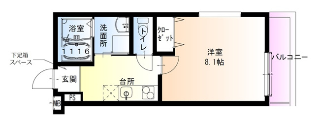 【間取り】 | フジパレス長原駅西Ⅲ番館