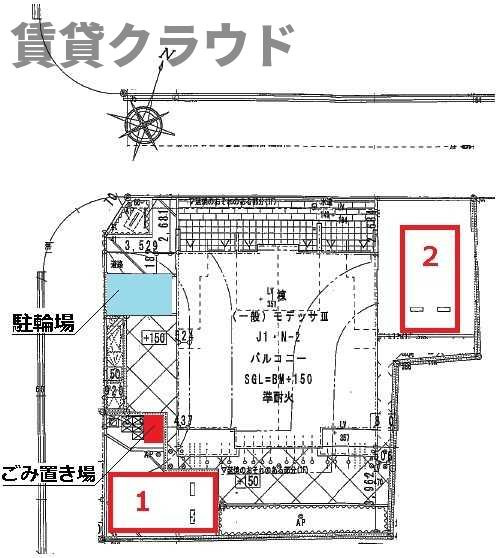 アルページュの駐車場|外観は落ち着いています