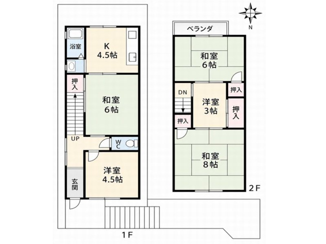 【間取り】 | 山科区西野山中鳥井町　中古戸建（リースバックオーナーチェンジ）