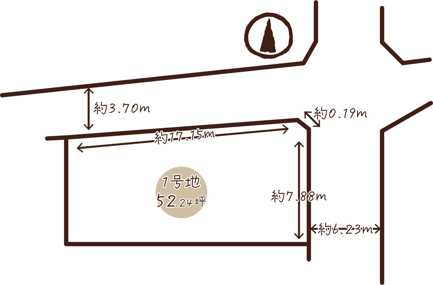 宇多野北ノ院町１号地　建築条件無土地