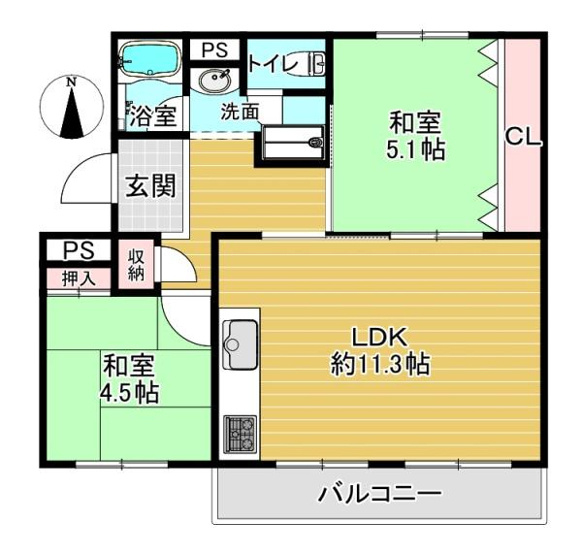 【間取り】 | 釈尊寺第一住宅第12号棟