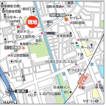 【地図】 | 三郷市谷口3990