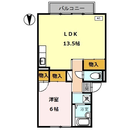 メゾン堀川　B棟の間取り