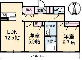 【間取り】 | BEREO蔵本元町