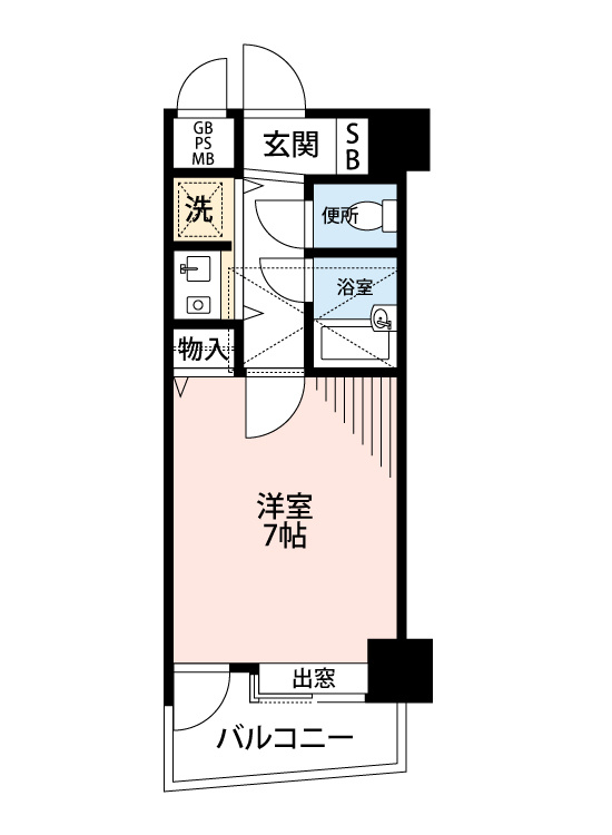 朝日プラザ久留米Ⅱ　9階の間取り
