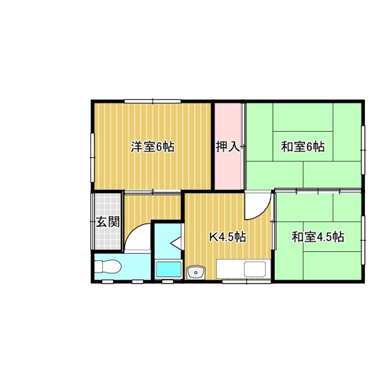 【間取り】 | 城南町1丁目貸家