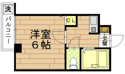 エリーフラッツ西京極の間取り|左右反転