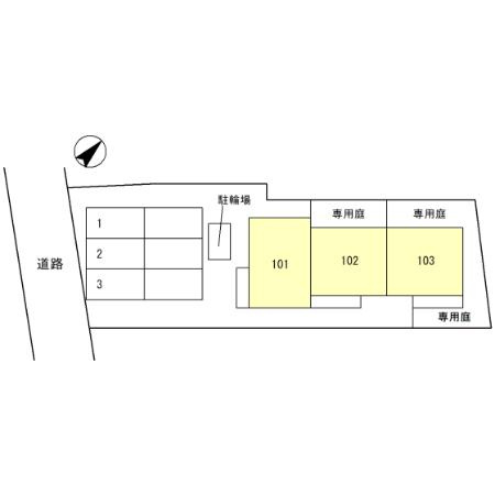 【区画図】 | メゾネット岩橋Ⅱ