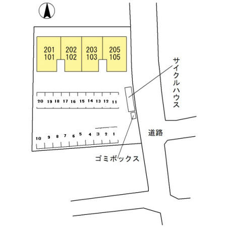 グランレーヴ壱番館の区画図
