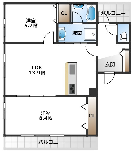 【間取り】 | セグンド曽根