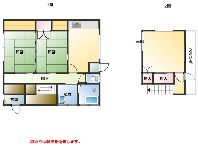 呼子町売家の間取り