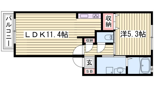 シャーメゾンかみやＡの間取り