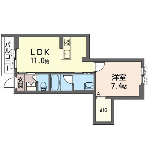 Bloom　Stageの間取り|インターネットは導入済みWi-Fi無料、入居後すぐに使えます♪