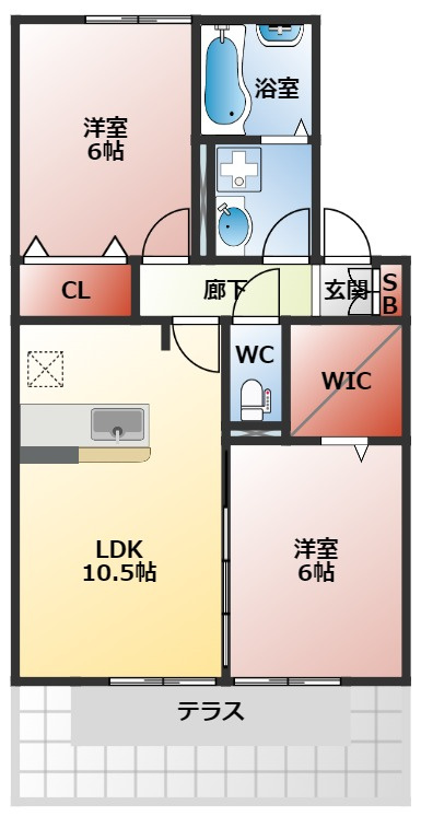 Ｇｒｅｅｎ　Ｖａｌｌｅｙ香里ヶ丘Ａ棟の間取り