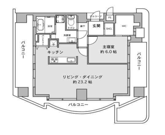 【間取り】 | デ・リード河原町 | 専有面積69.41㎡