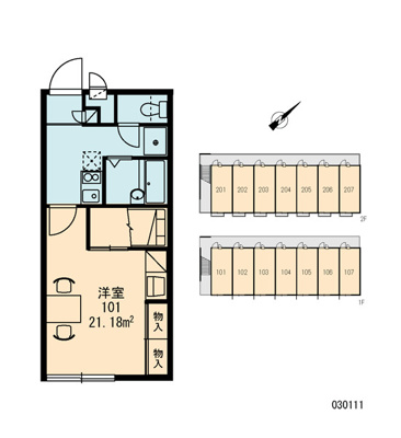 【区画図】 | レオパレスS&HⅡ | 画像3