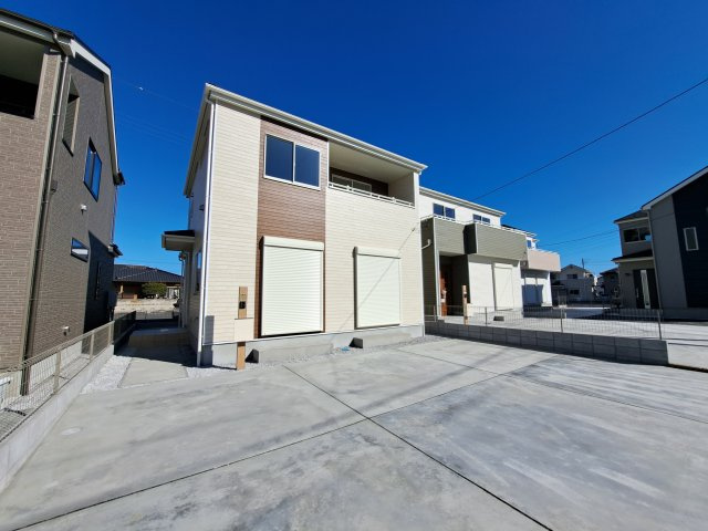 新築　高崎市貝沢町3期　Heartful　Town　B号棟の外観|現地写真　完成しました！ご内覧等、お気軽にお問合せください♪　
