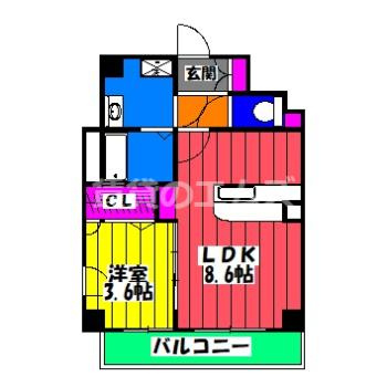 【間取り】 | グランソレイユ大橋 | グランソレイユ大橋の間取り