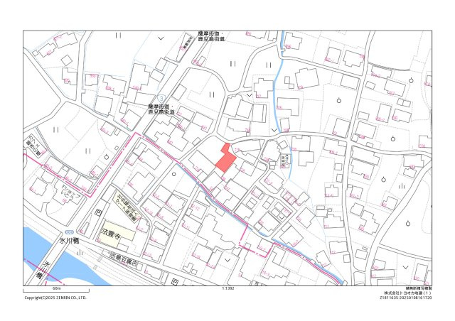氷川町野津土地の地図