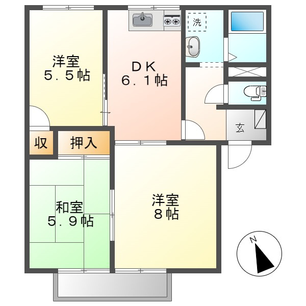 ルボアール２１Ｂの間取り