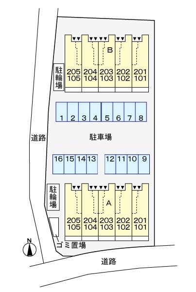 グレイスAの区画図