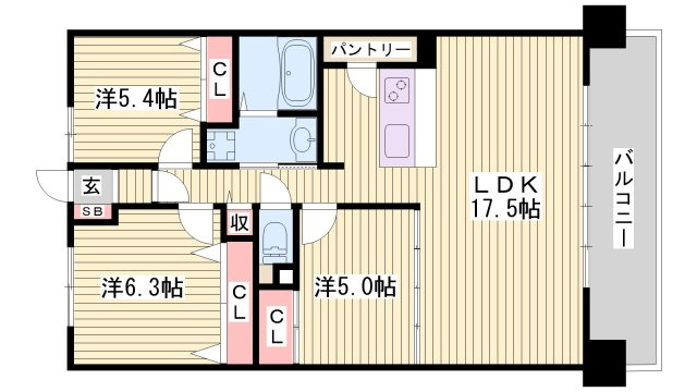 キャッスルコート田寺東の間取り