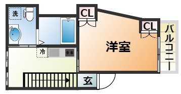 ハイツ西元町Ⅱの間取り