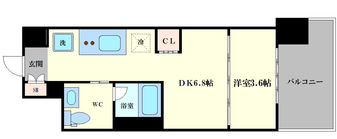 Ｊ．ＧＲＡＮ　Ｃｏｕｒｔ京町堀の間取り